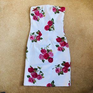 Floral tube top dress